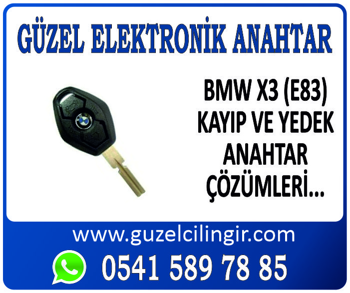 Alanya BMW X3 E83 Yedek Anahtar